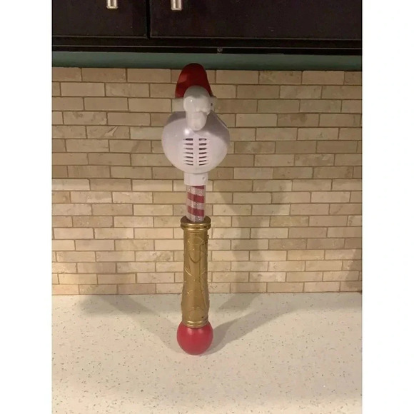 Disney Parks Santa Mickey Mouse Glow Super Bubble Blower Wand lights up 18"  bm - Picture 2 of 5